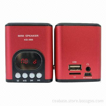 Mini Speakers with LED Display and FM Radio Function, Support TF Card Maximum 16GB
